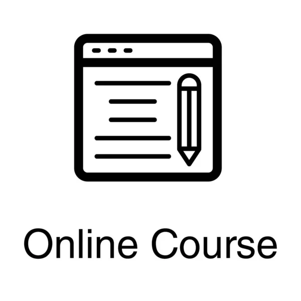 Online Study Course Vector Design — Stock Vector