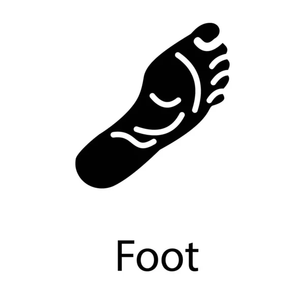 Human Foot Vector Solid Design — Stock Vector