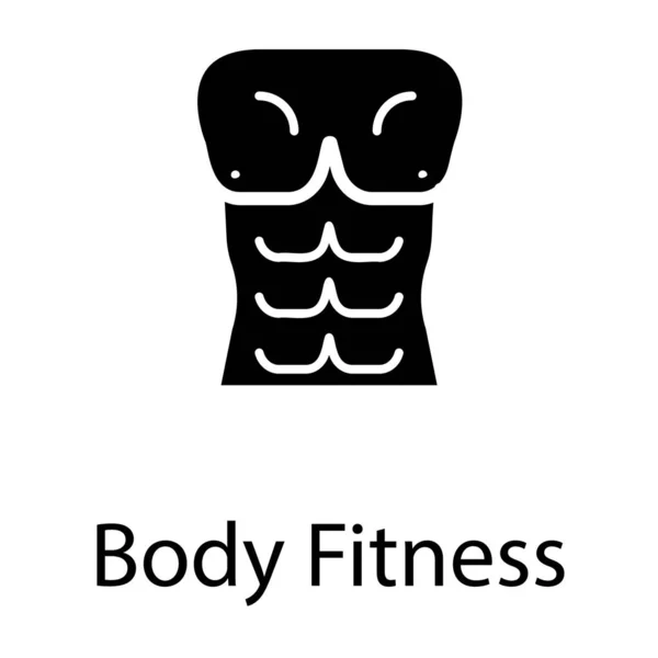Body Fitness Wektor Solidnej Konstrukcji — Wektor stockowy