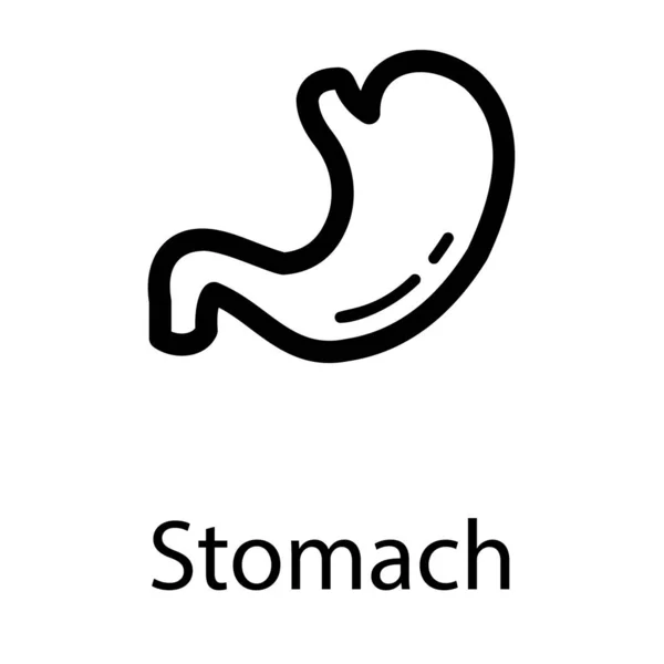 Vecteur Estomac Humain Dans Conception Ligne — Image vectorielle