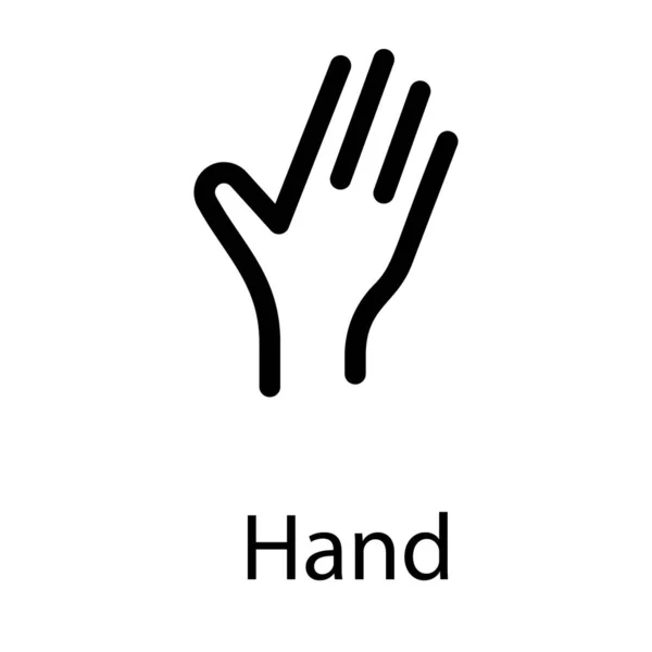 Menschlicher Hand Vektor Liniendesign — Stockvektor