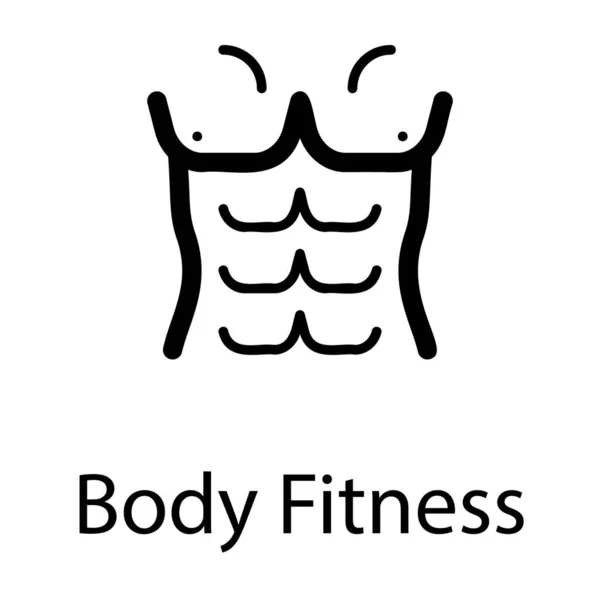 Body Fitness Wektor Projektowaniu Linii — Wektor stockowy