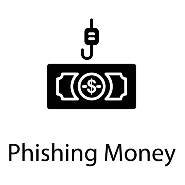Solides Phishing Geld Vektor Design — Stockvektor