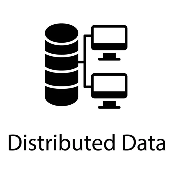 Solides Verteiltes Datenbankvektordesign — Stockvektor