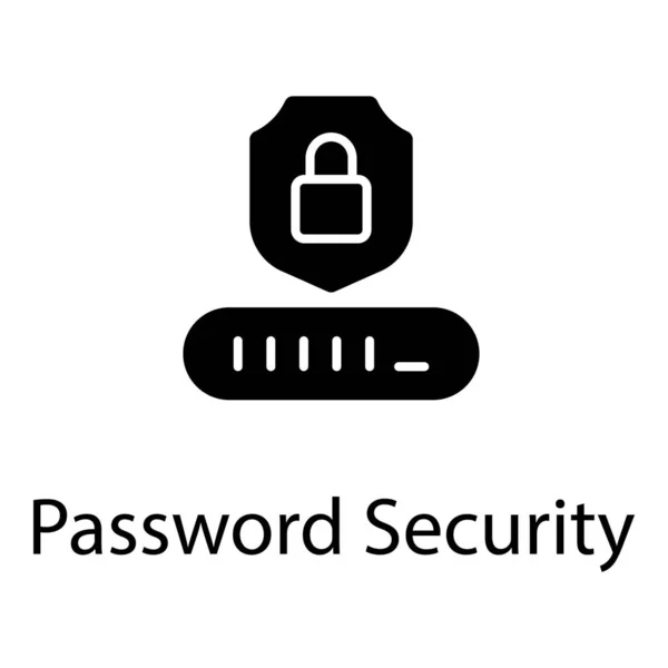Passwort Sicherheitsvektor Solides Design — Stockvektor