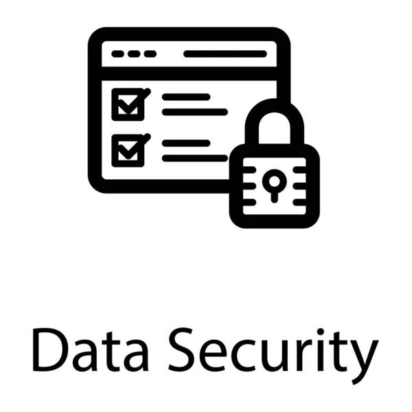 Web Design Vetor Segurança Dados — Vetor de Stock