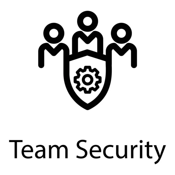 Team Security Management Vector Design — Stock Vector