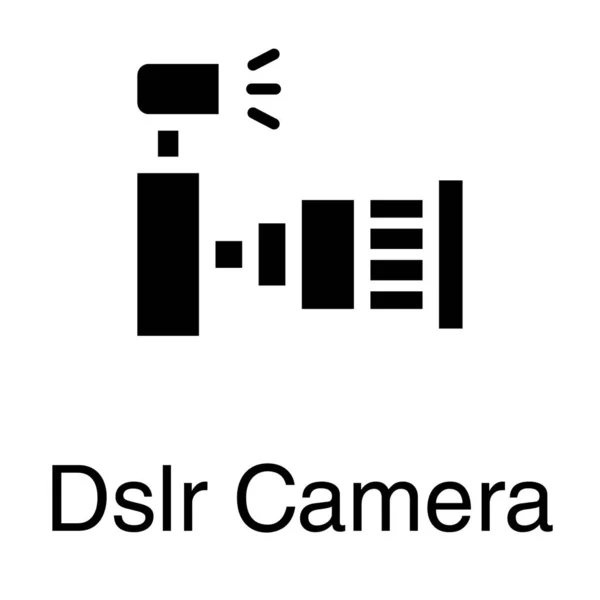 Vecteur Caméra Dslr Conception Solide — Image vectorielle