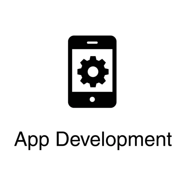 Mobiele App Ontwikkeling Vector Ontwerp — Stockvector