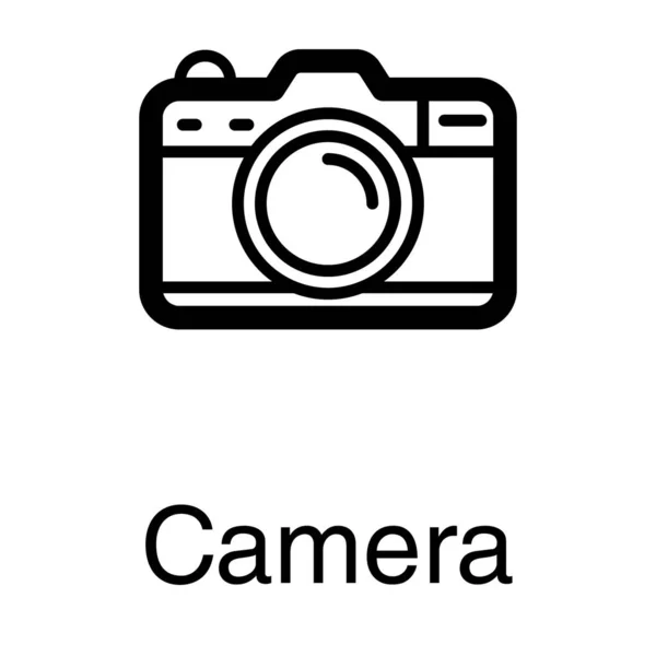 ラインデザインの写真デジタルカメラ — ストックベクタ