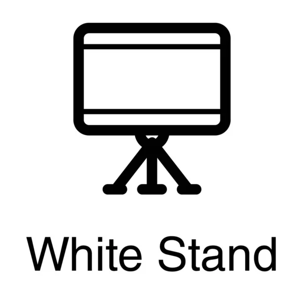 Weißer Stativvektor Liniendesign — Stockvektor