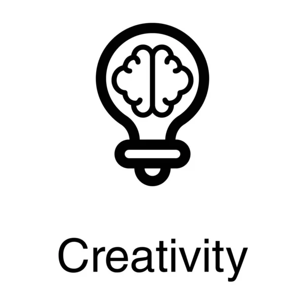 Vector Cerebral Creativo Diseño Línea — Archivo Imágenes Vectoriales