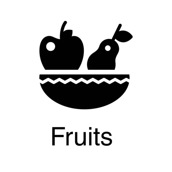 Vector Cubo Fruta Diseño Sólido — Archivo Imágenes Vectoriales