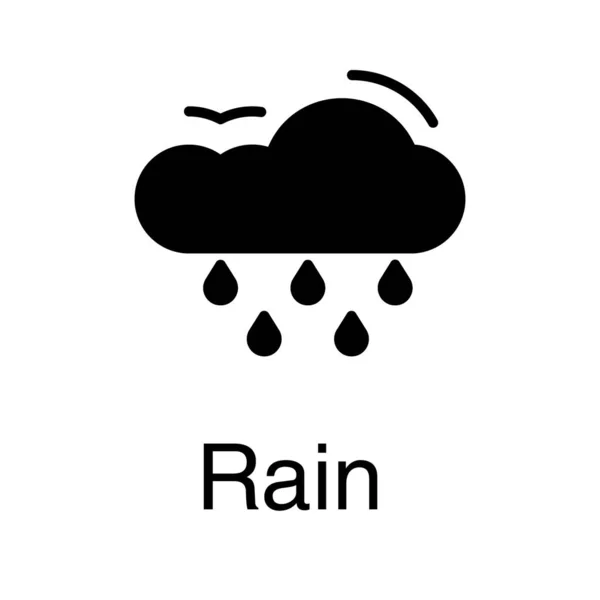 Katı Tasarımda Yağmurlu Hava Vektörü — Stok Vektör
