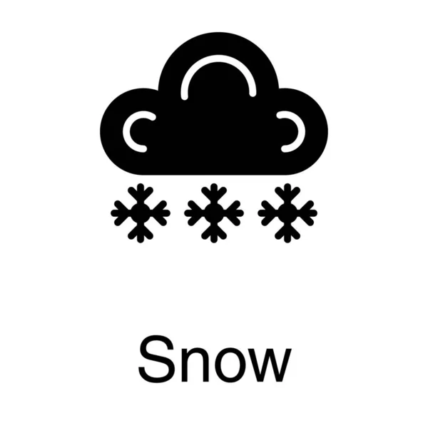 Vector Meteorológico Nevado Diseño Sólido — Archivo Imágenes Vectoriales