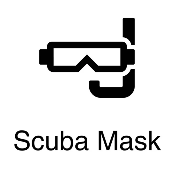 Solid Dykning Mask Vektor Design — Stock vektor