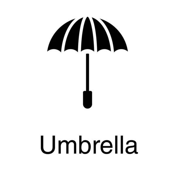 Parapluie Pare Soleil Vecteur Conception Solide — Image vectorielle
