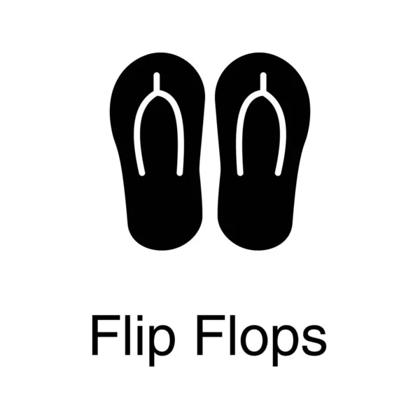 Flip Flop Vector Solid Design — Stock Vector