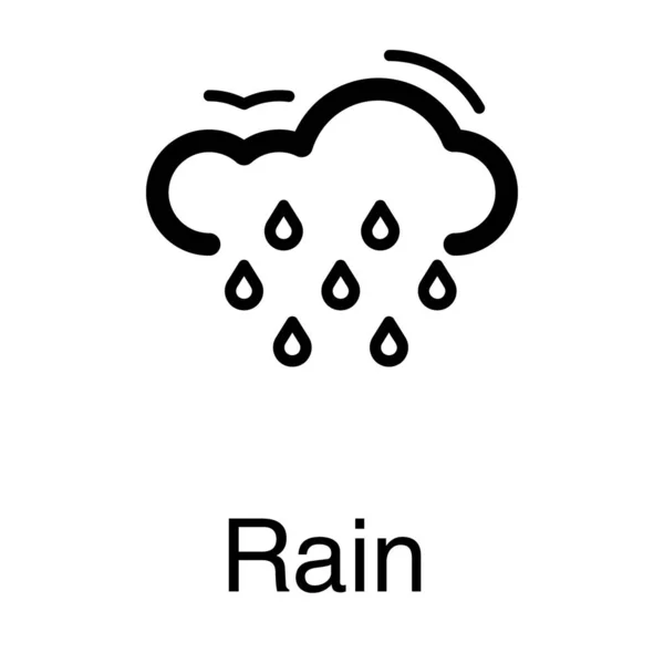 Regenwetter Vektor Liniendesign — Stockvektor