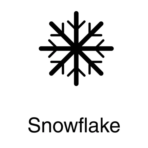 ラインデザインにおける冬の雪片ベクトル — ストックベクタ
