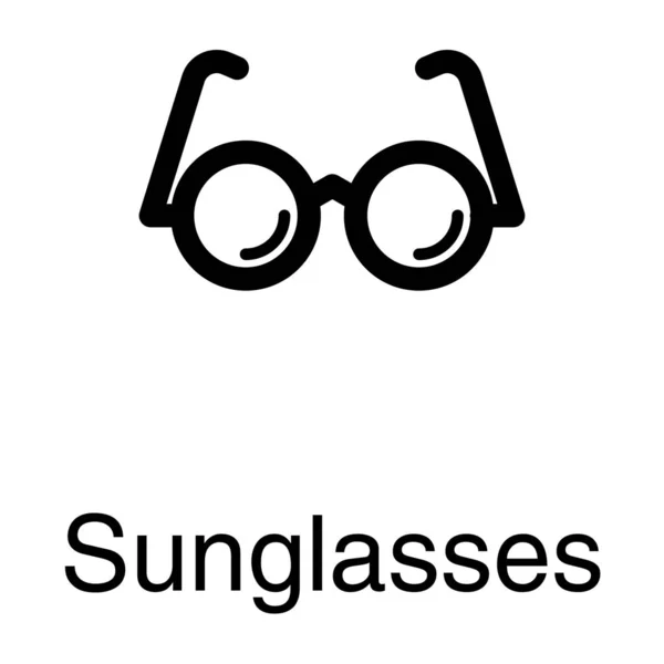Vetor Óculos Sol Proteção Design Linha — Vetor de Stock