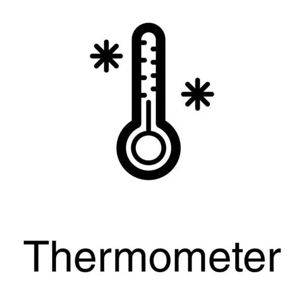 Εικόνα Της Θερμοκρασίας Κατάψυξης Στο Σχεδιασμό Της Γραμμής — Διανυσματικό Αρχείο