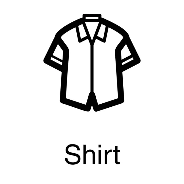 Camisa Casual Vector Diseño Glifo — Archivo Imágenes Vectoriales