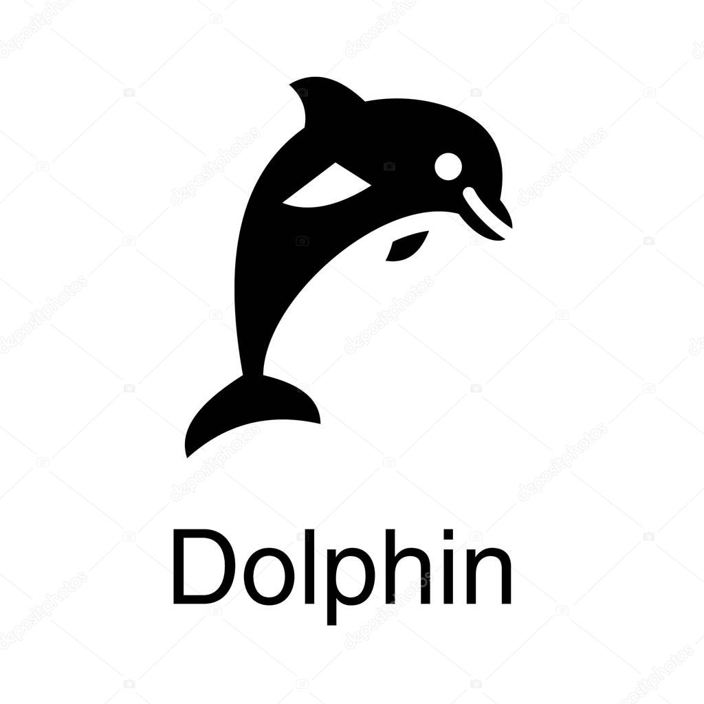 Aquatic dolphin fish vector design