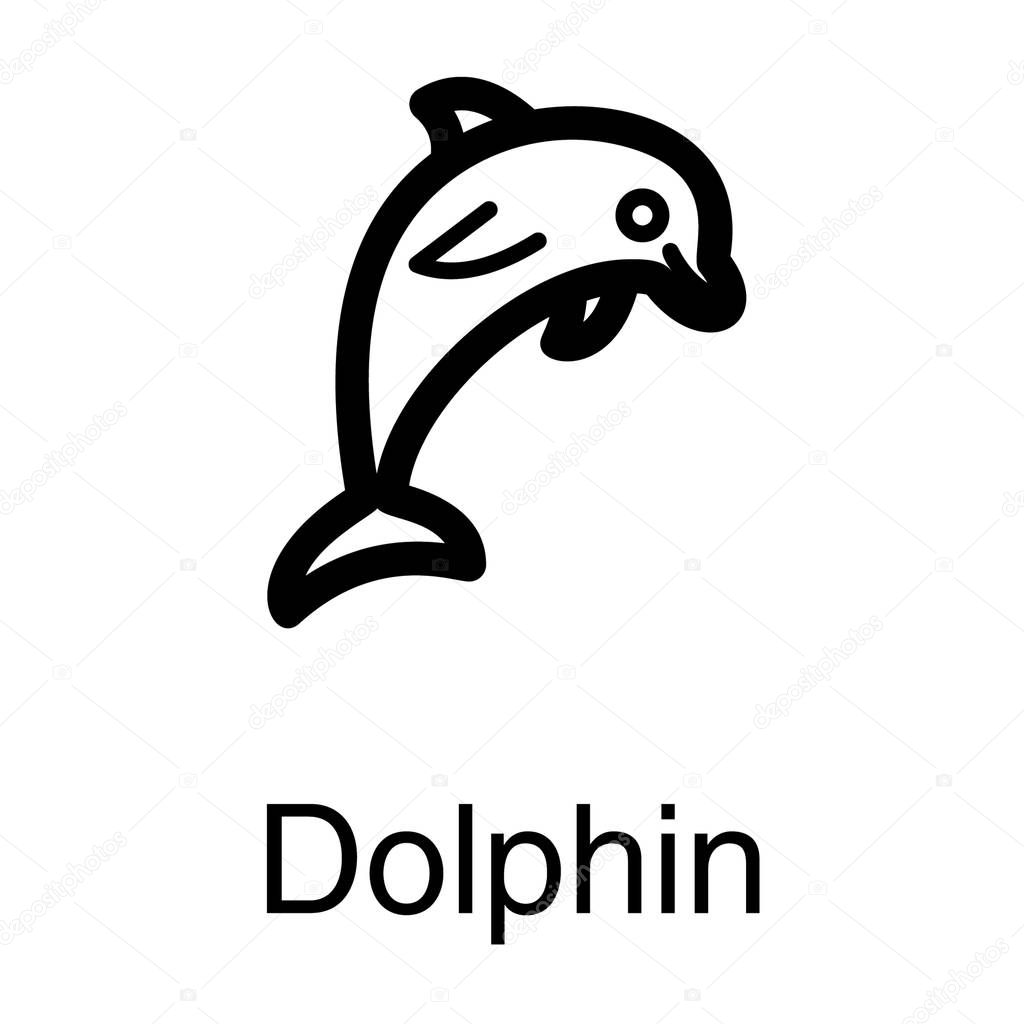 Aquatic dolphin fish vector design