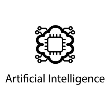 Çizgi tasarımında yapay zeka vektörü 