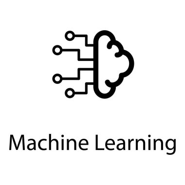 Çizgi derin öğrenme vektör tasarımı 