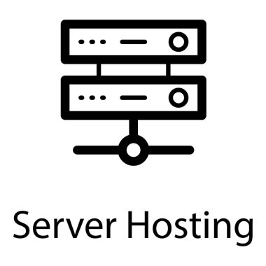 Paylaşılan veri sunucusu vektör tasarımı 
