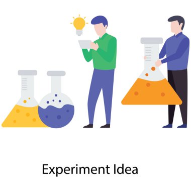 Deney fikri vektörünün düz çizimi 