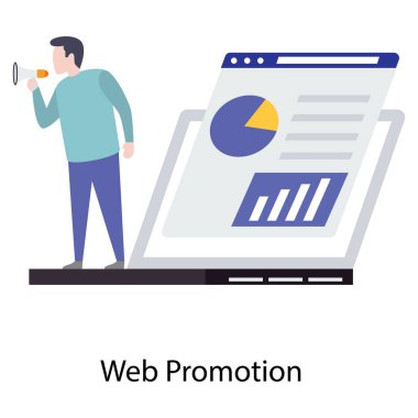 Video promosyon vektörünün düz illüstrasyonu  