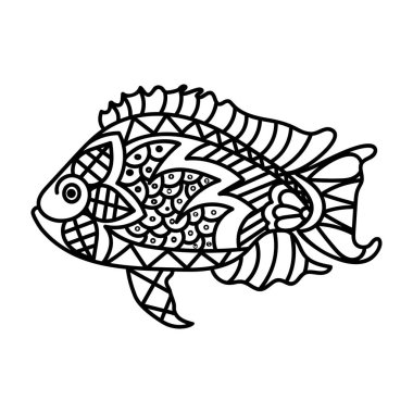 Palyaço balık simgesi vektör tasarımı 