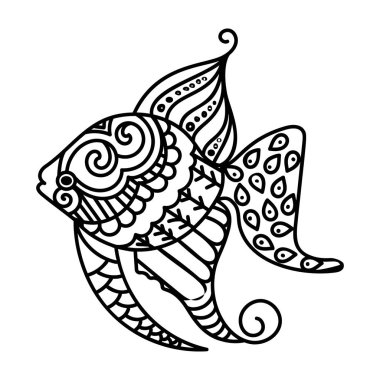 Palyaço balık simgesi vektör tasarımı 