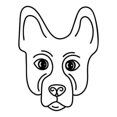 Vahşi husky köpek vektör tasarımı 