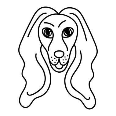 El çizilmiş vahşi köpek vektörü 