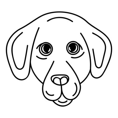 Portre tasarımında evcil köpek vektörü 