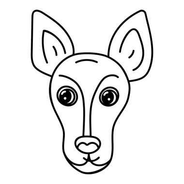 El çizilmiş vahşi köpek vektörü 