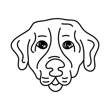 Pet köpek portre vektör tasarımı  