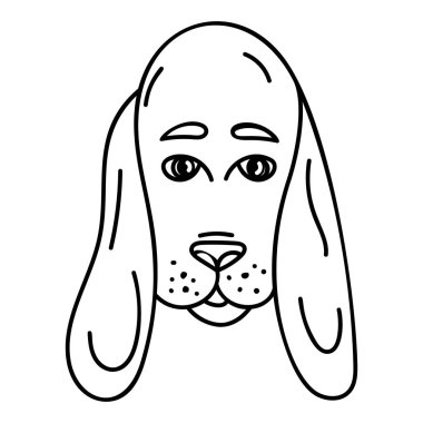 El çizilmiş yerli köpek vektörü 