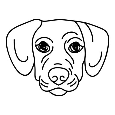 Portre tasarımında Labrador retriever vektörü 