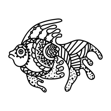 Palyaço balık simgesi vektör tasarımı 