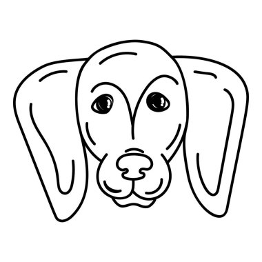 Portre tasarımında Houndgrey köpek vektörü 