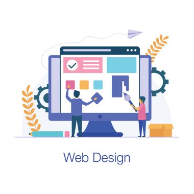 Web tasarım illüstrasyon düz vektör 