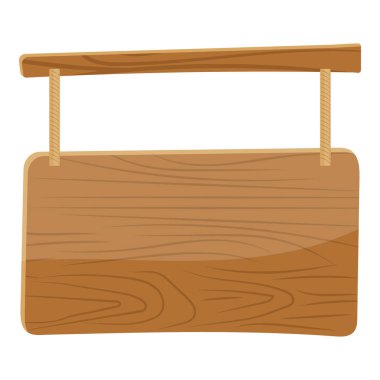 Vintage asılı tabela simgesi düz tasarım.