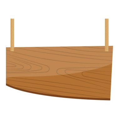 Vintage asılı tabela simgesi düz tasarım.