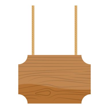 Vintage asılı tabela simgesi düz tasarım.