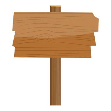 Ahşap yol tahtası simgesinin düz tasarımı.